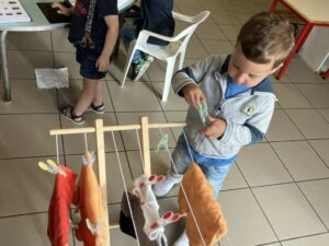 Dans la classe des PS, MS et GS
